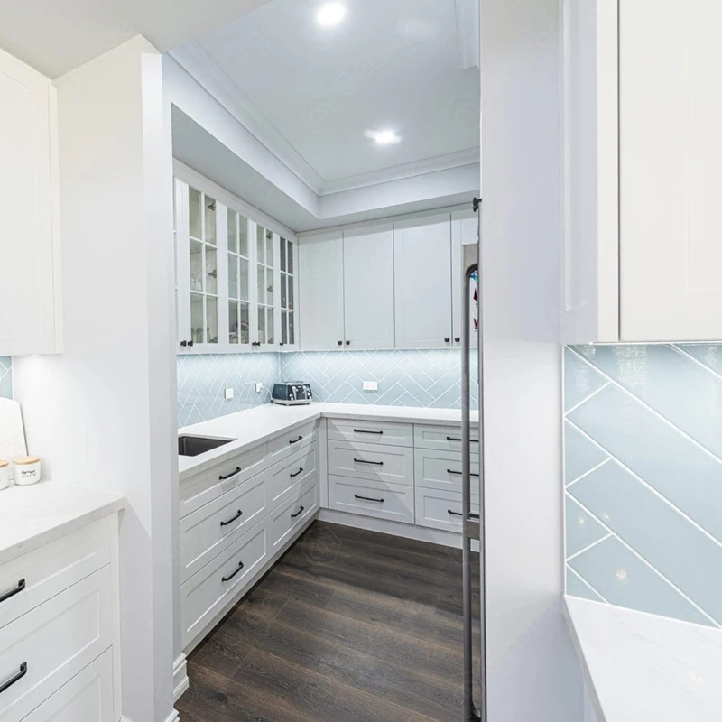 American Kitchen Cabinet Set Solid Wood Veneer Complete White Oak Wall And Base Kitchen Cabinets Modern Furniture