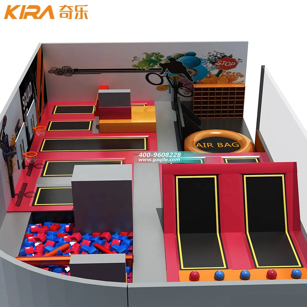 Commercial Used Kids Trampolines Turkey Indoor Trampoline Park For Sale