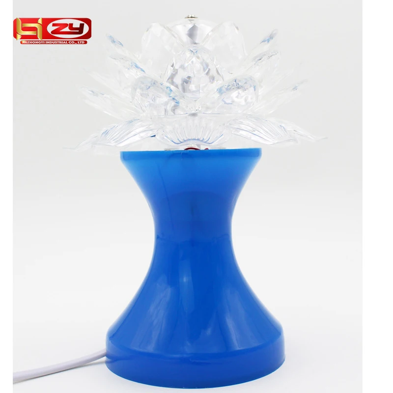 Buddhism Religion Belief Blue Lotus Colorful Revolving Light Stage Holiday Decoration Dj Par Smart System Lighting Lamp