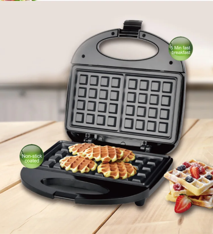Automatic Temperature Multifunction 4 Slices Waffle Bread Panini Press Sandwich Maker