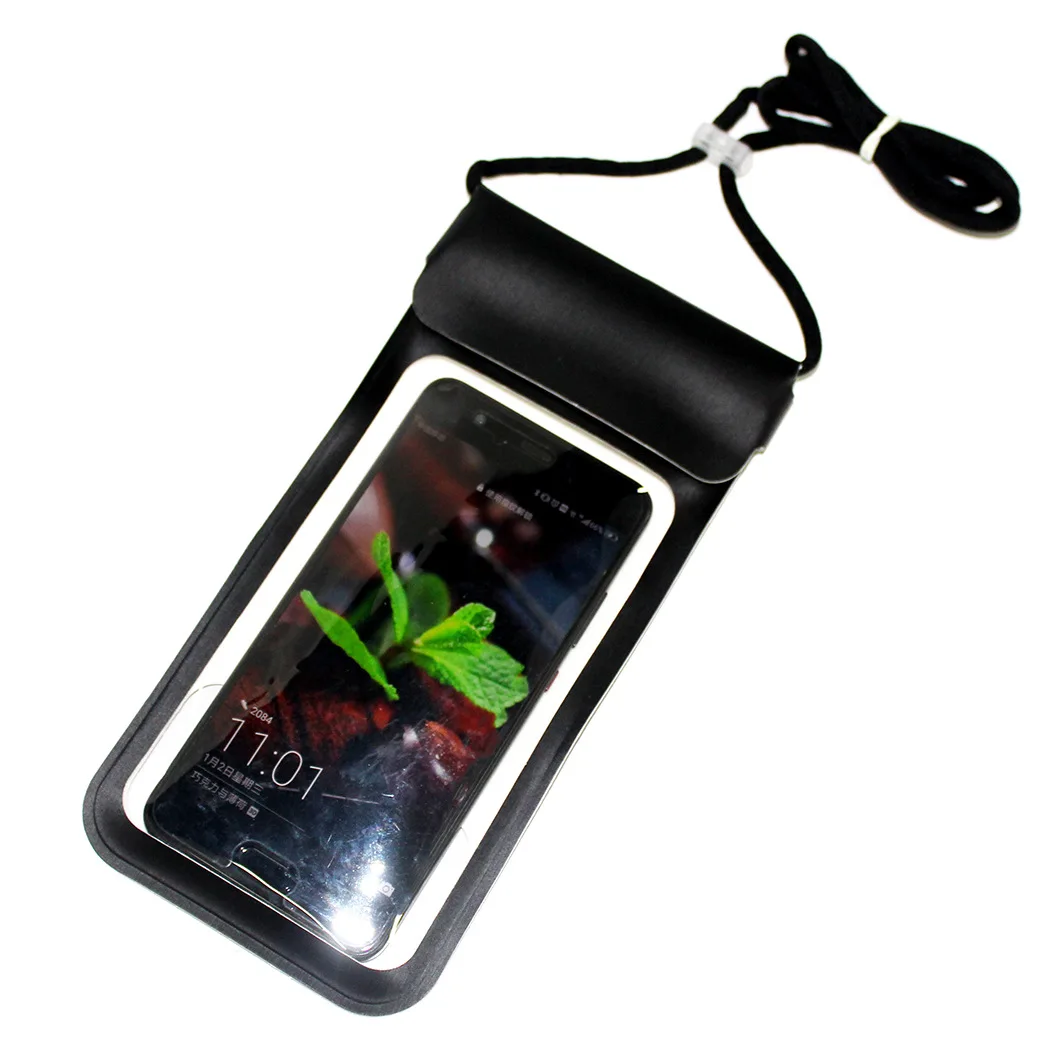 TPU Universal Water Proof Mobile Phone Cases Clear Pouch Waterproof dry bag backpack with Lanyard