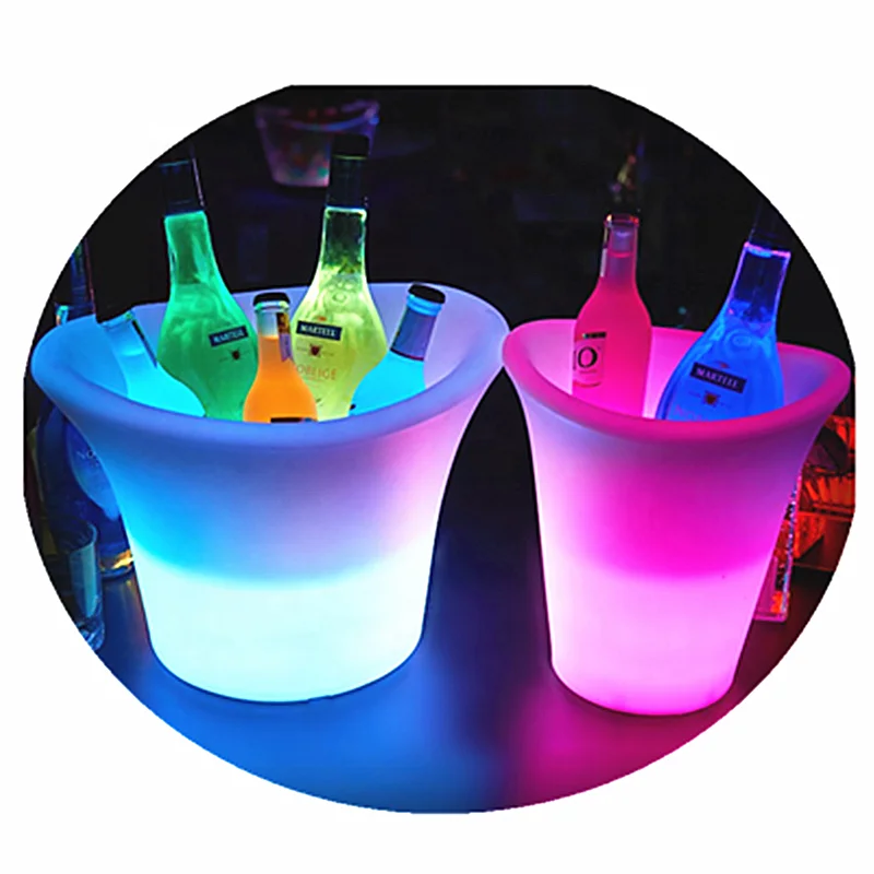 2024 Лидер продаж беспроводное светодиодное ведро для льда освещение RGB 16 видов цветов сменный винный холодильник барные напитки