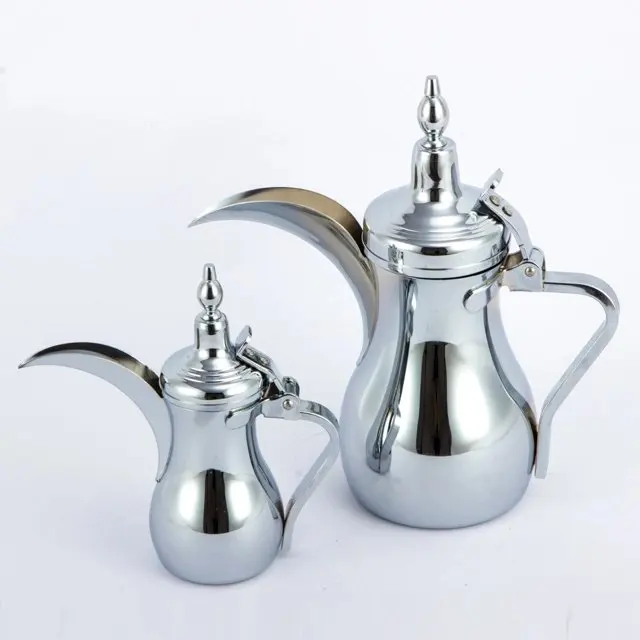 FREE SAMPLE Stainless Steel Arabic Coffee Pot Kettle Sliver