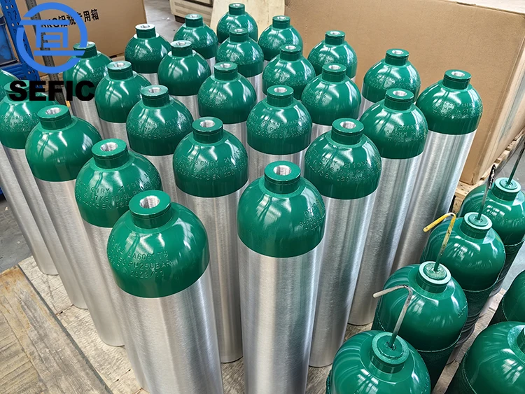 1L 2L 3L 4L 5L 6L 7L 8L 9L 10L 15L 18L ISO7866 Aluminum Medical Gas Tank Oxygen Cylinder TPED/PED