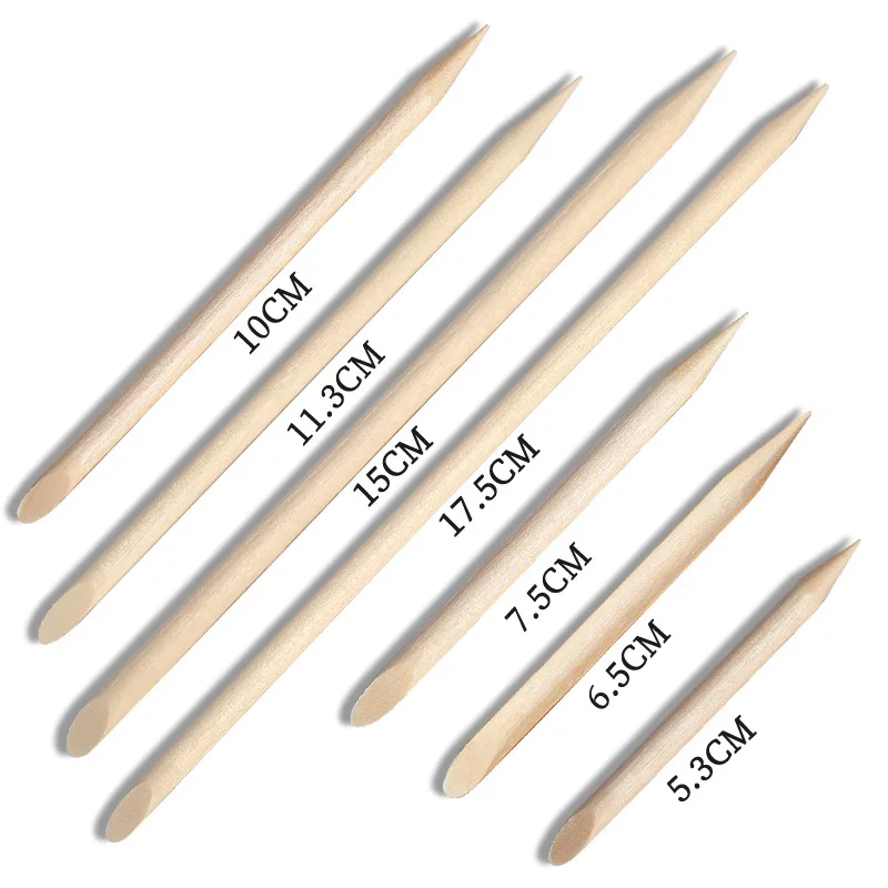 Nail cleaning cuticle pusher disposable nail file wood sticks wooden cuticle pushers