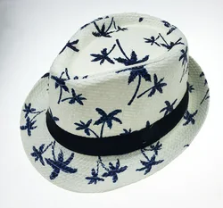 Unisex Paper Straw Fedora Hats Beach Summer Sun Mexico Sombreros Beach Sun visor cap Jazz Hat
