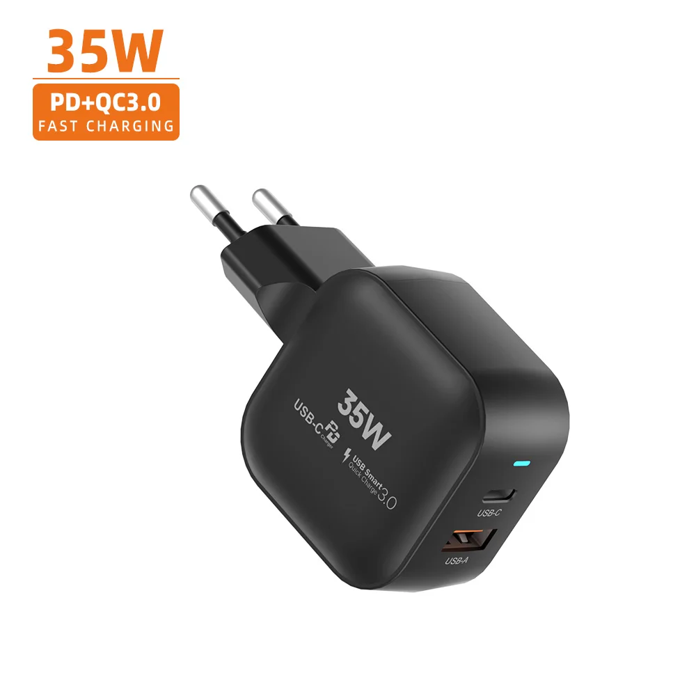 Сверхбыстрое зарядное устройство 35 Вт для мобильного телефона samsung iphone 1a1c gan смартфонов Huawei и Xiaomi