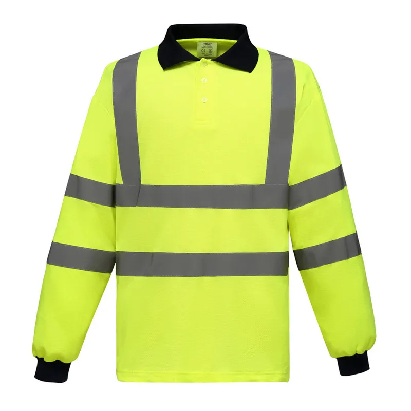 WEJUMP High Visibility polo workwear safety reflective working traffic jacket Construction Security safety clothing