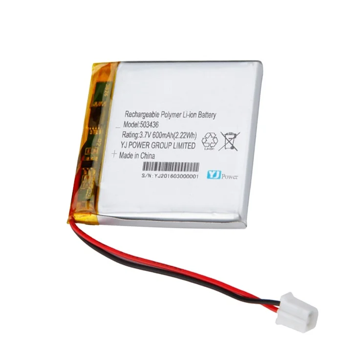YJ354040 620mah 3.7v Lithium Polymer Battery Rechargeable Lipo Battery KC LCO Environmental Safety Long Life YJ Power Acceptable