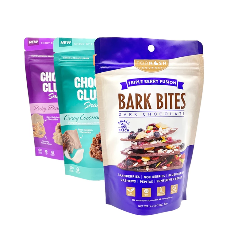 Custom Printed Plastic Aluminum Foil Dried Fruit Pouch Snack Food Packaging Bag Potato Chips Bag