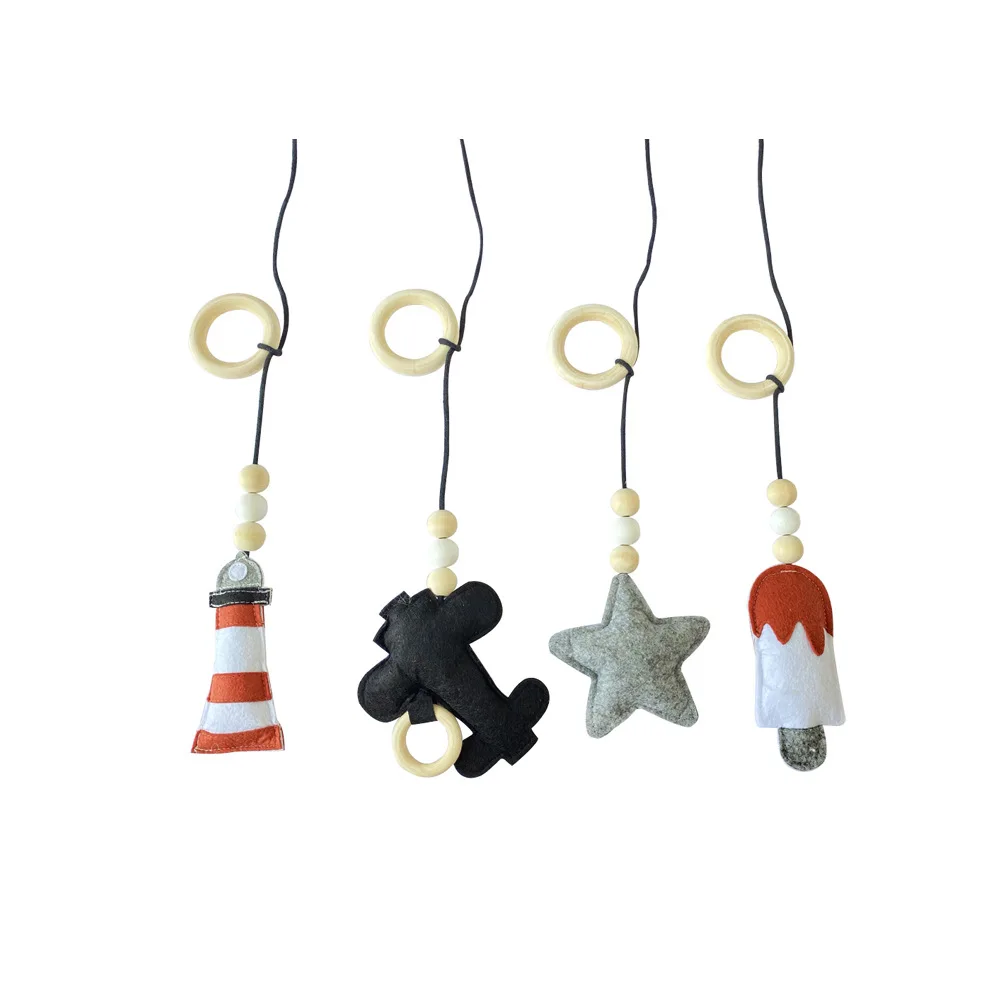 Baby play Gym Hanging toys Felt animals Activity Gym Toys Newborn bath gifts crib toys