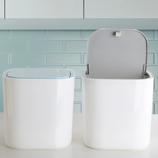 Household office Plastic Storage Kitchen cute desktop waste paper bin kitchen table small mini trash can