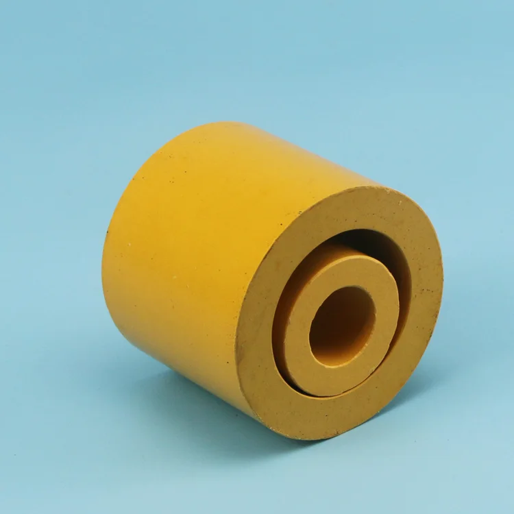 
Customized rptfe molding pipe yellow PI/PTFE molded tube 