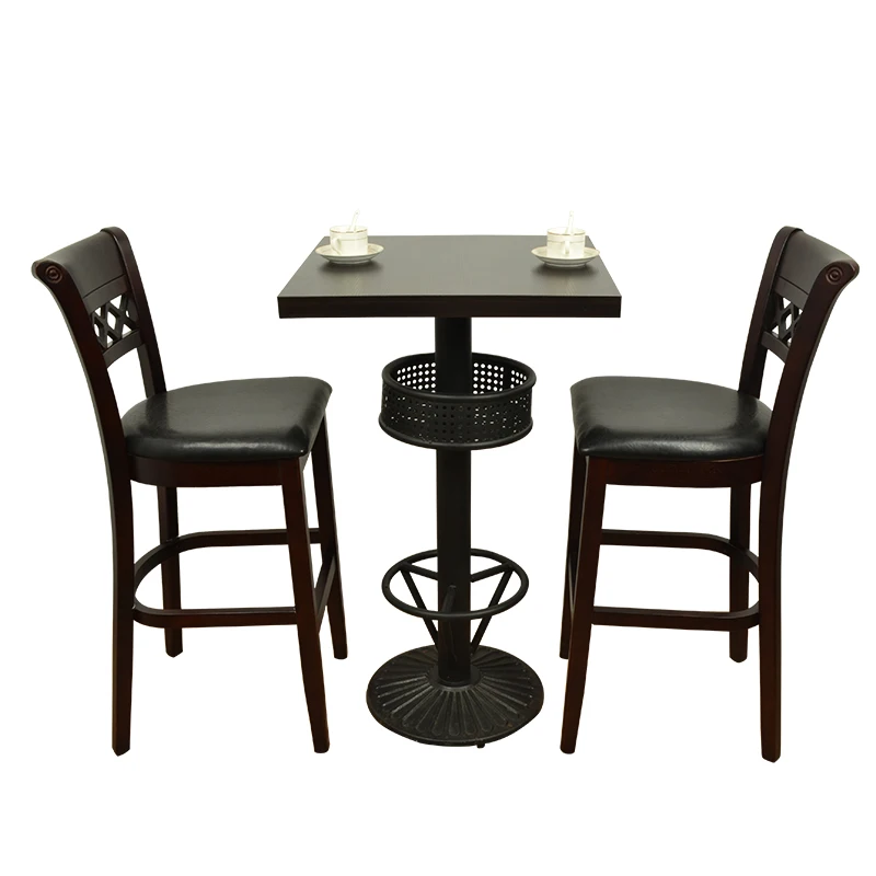 Bar room wooden bar chair and table set,best wood bar chair set for sale