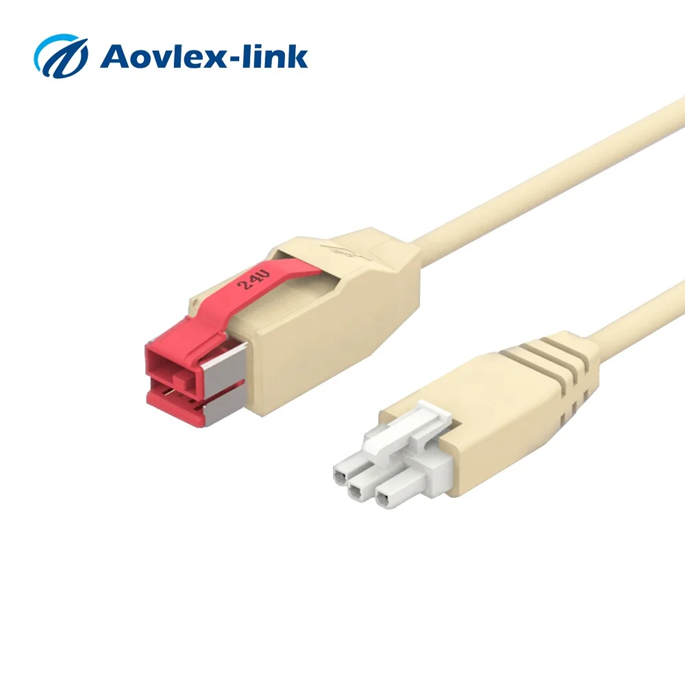 Питание usb 24 В до 3 P терминал сканер штрих кода кабель для POS системы принтера