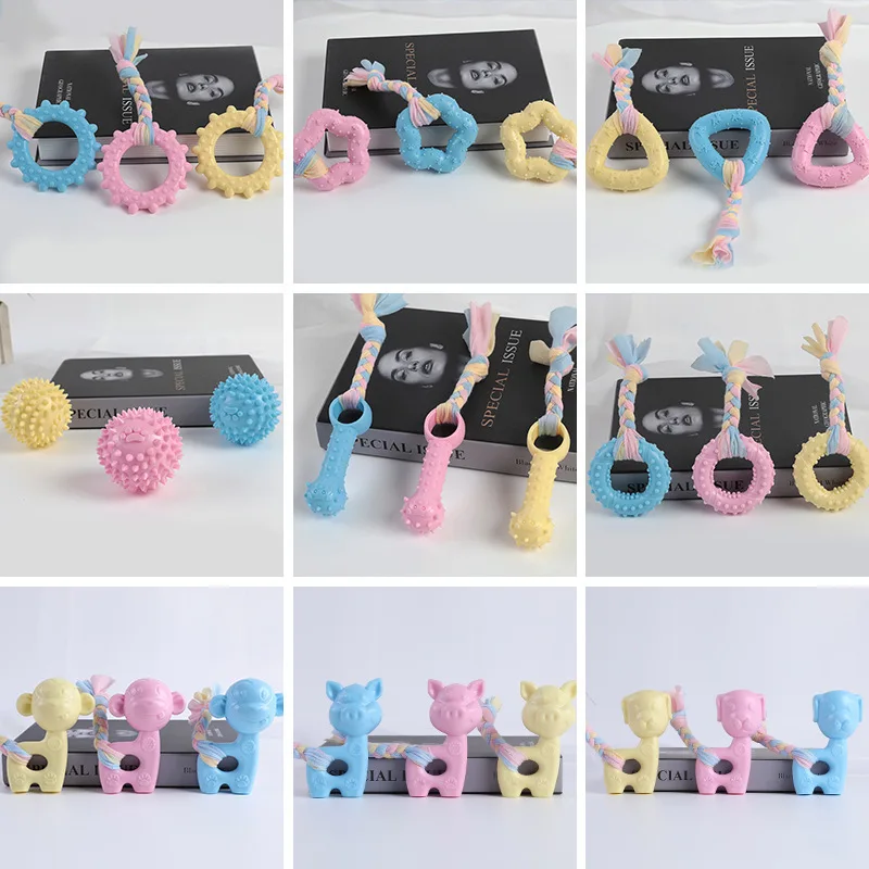 Dental chew knock cat dog toys TPR toy for funny