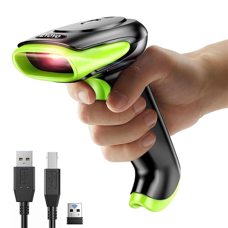 Eyoyo Wireless Bluetooth 2D 1D QR Code Automatic Fast Accurate Scanning Handheld Barcode Scanner Reader