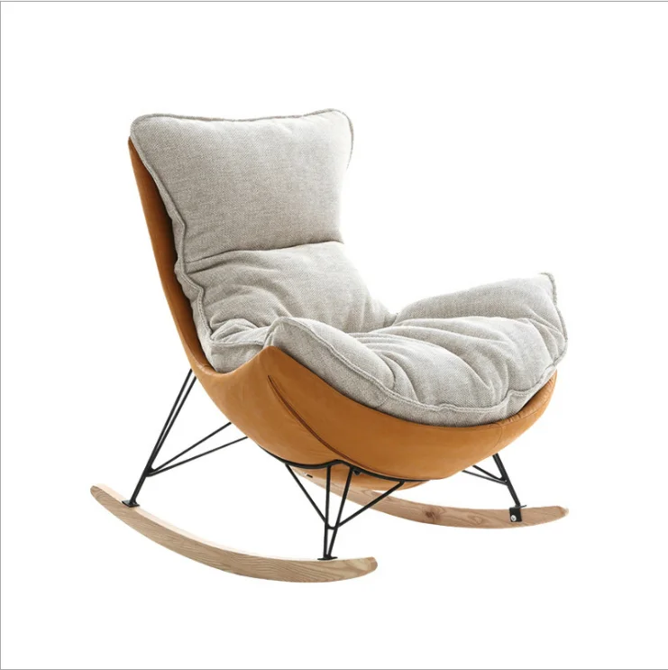 Home leisure sofa rocking chair lazy Nordic style luxury designer single
