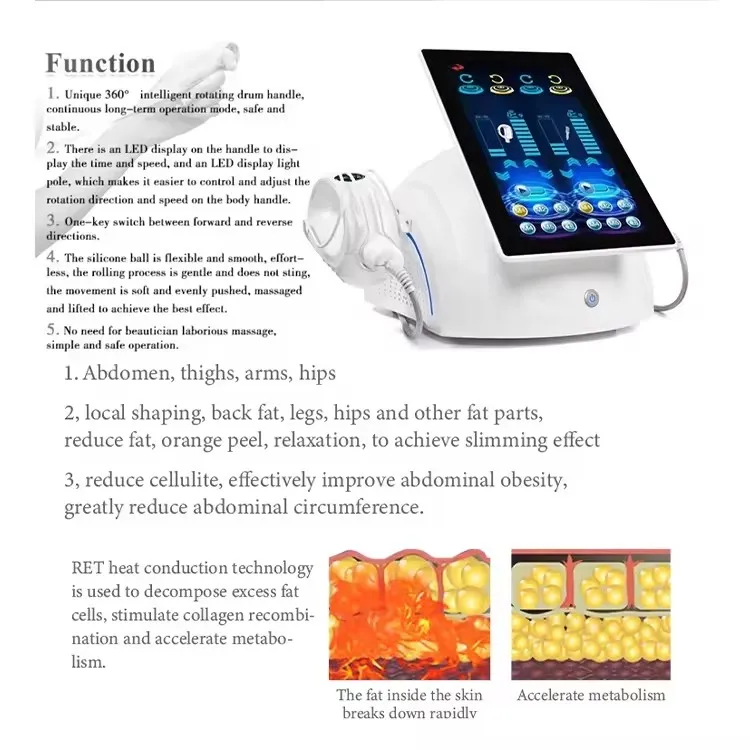 Portable Cold Vibrating 8d Belly Cellulite Inner Ball Roller Massage Ball Legs Body Muscle Electric Beauty Salon Use For Neck