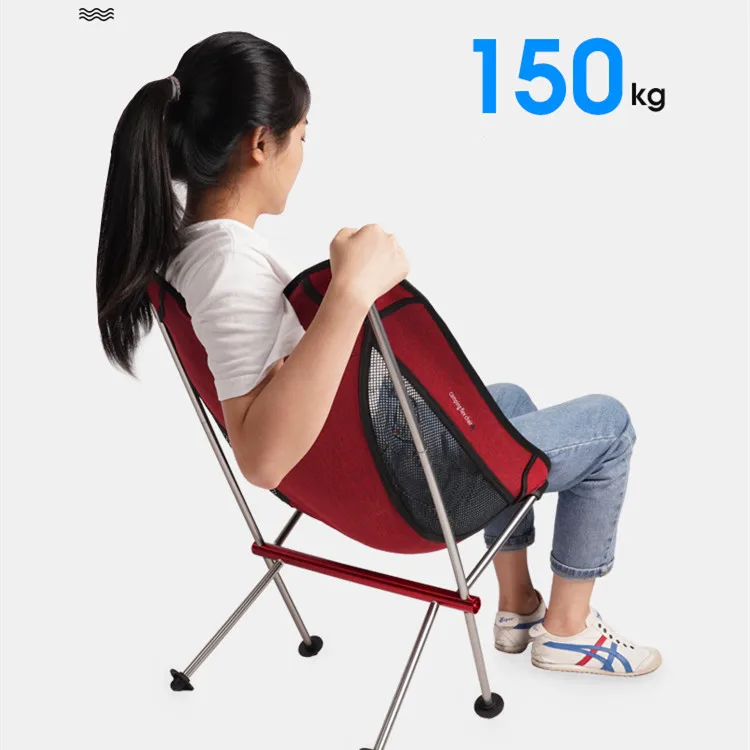 MOBI GARDEN Aluminium Hiking Outdoor Foldable Camping Equipments Beach Wild Land Camping Chair
