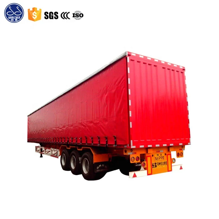 box structure curtain side semi trailer/cargo box van semi trailer