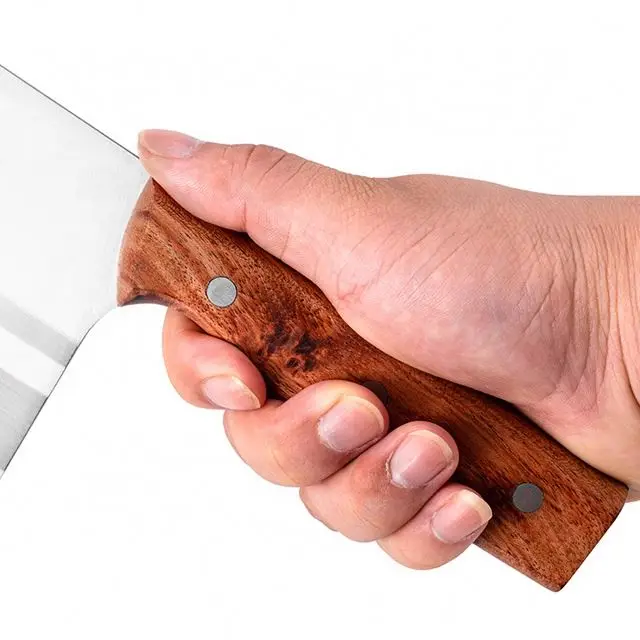 7 Inch Ultra sharp Chinese cleaver knife slicing knife for  meat fruit and vegetable with rosewood handle