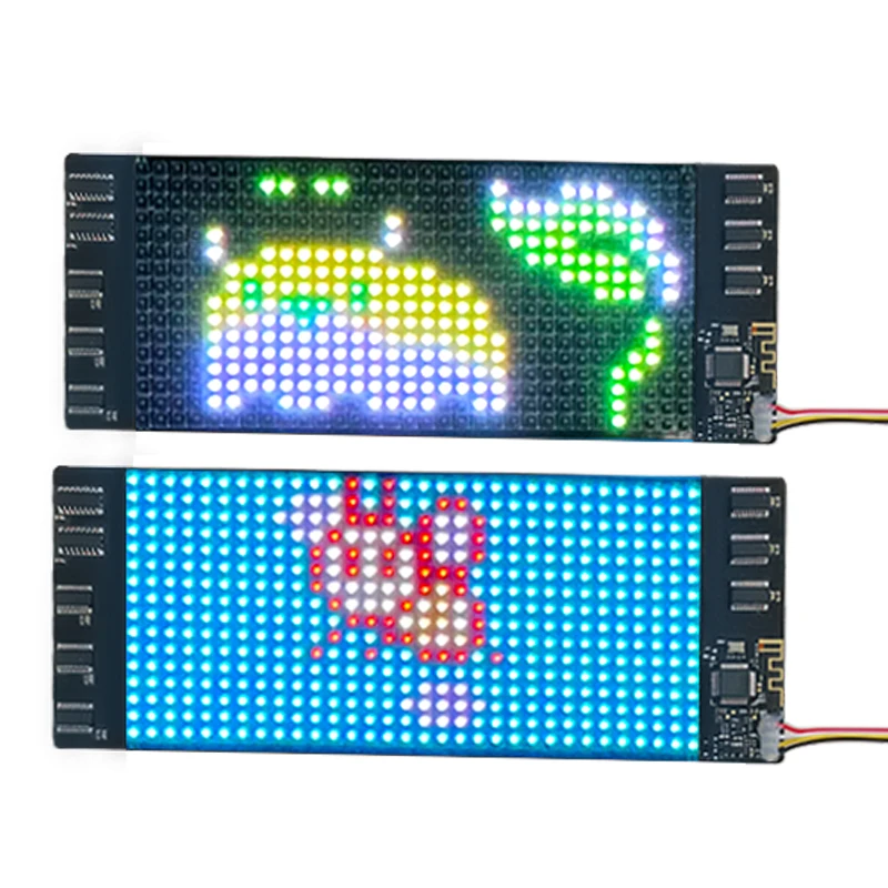 GrownsRGB color Flexible LED Display Screen T shirts Hats Insert Programmable Luminous Sheets Light Up Moving Messages