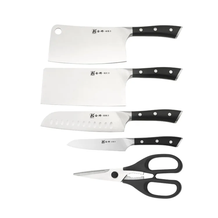 Роскошные кухонные ножи из нержавеющей стали 6 шт. набор деревянных блоков