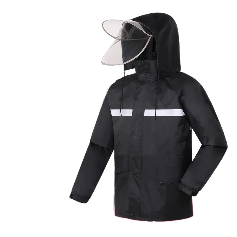 Factory wholesale thickened raincoat rain pants suit split adult men and women waterproof reflective custom raincoat