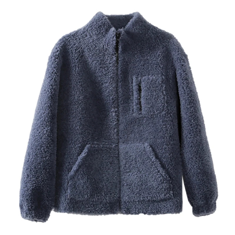 Winter Puffer Fur Wool Slim Sleeve Jacket Coat Fox Faux Fur Coats