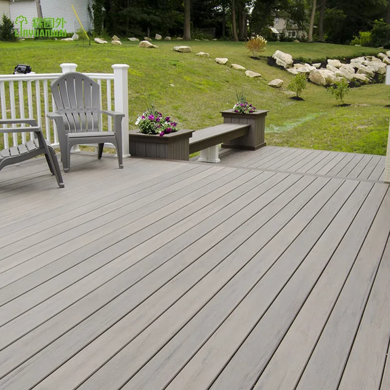 European Modern Design Outdoor Waterproof WPC Decking Floor Wood Plastic Composite with Bamboo and Teak for Garden Use