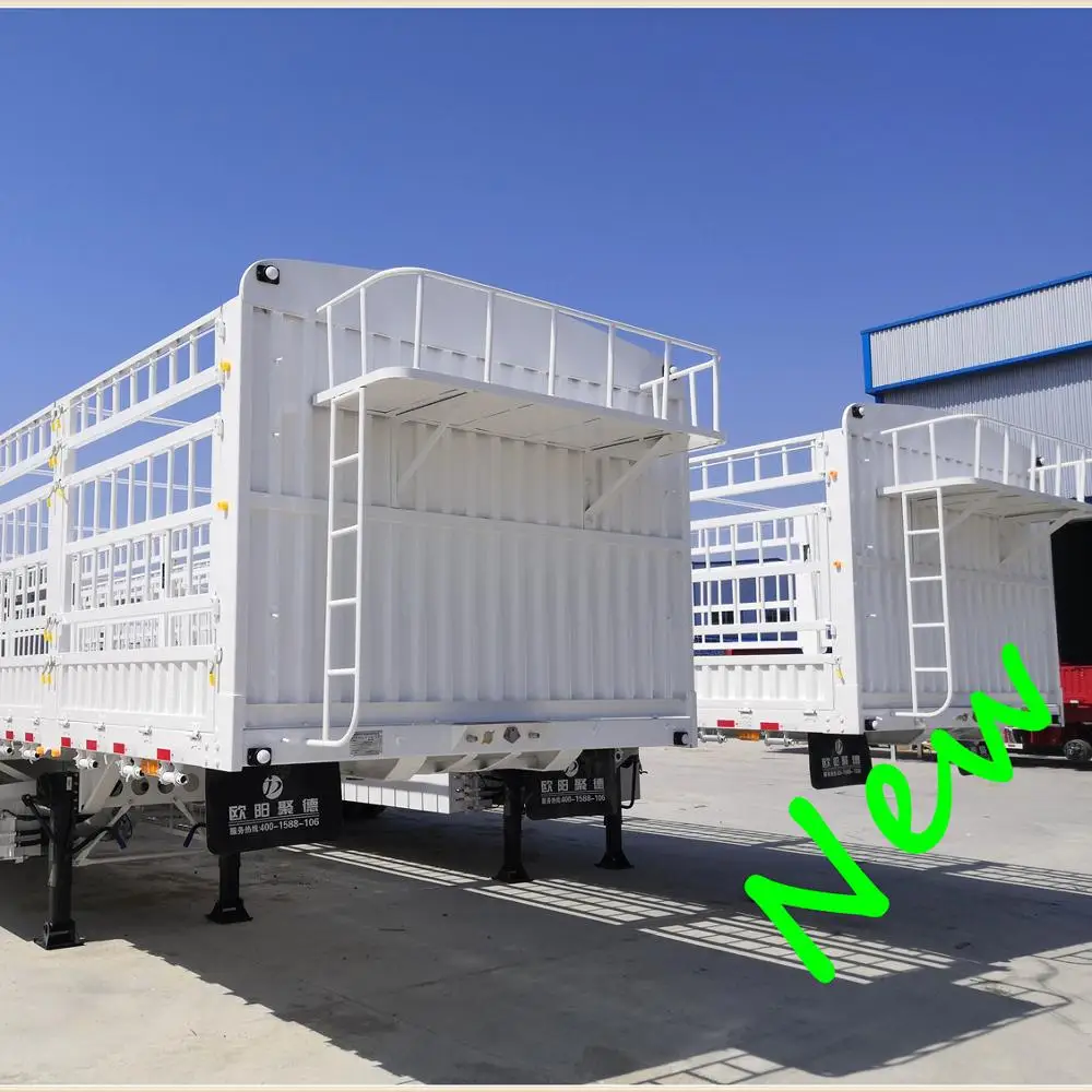 OYJD Brand 40ft flatbed trailer export 3axles payload 80t fence semitrailer use steel timber desk chairs transport on