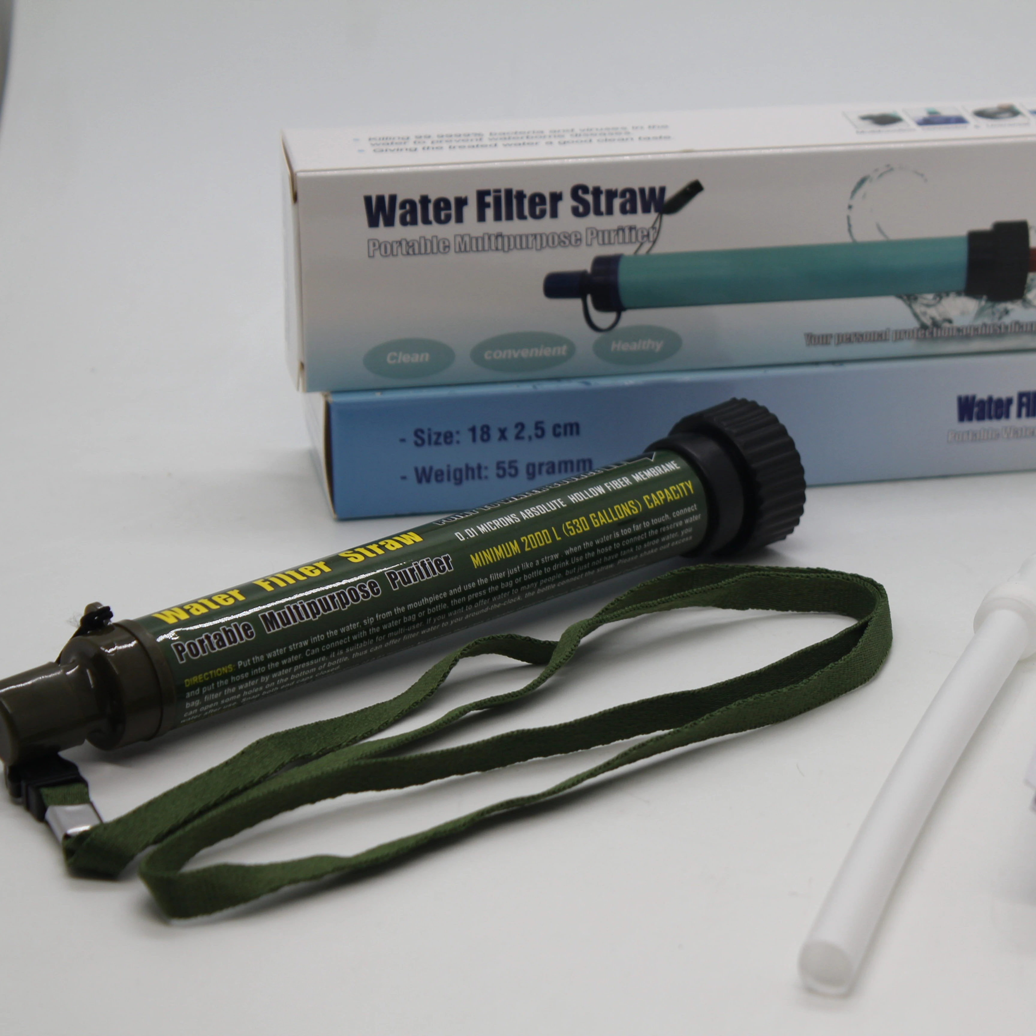 outdoor camping hiking emergency survival gear water filter straw