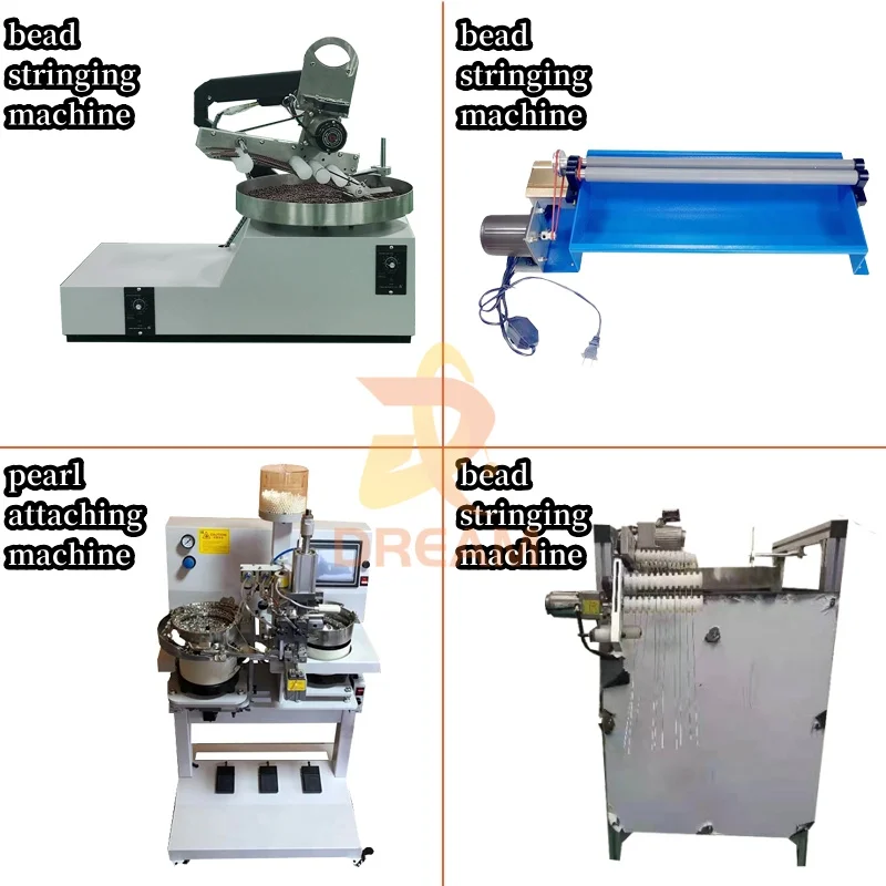 Automatic Plastic Beads Strings Machine Pearl Seed Bead String Machines for Round Beads