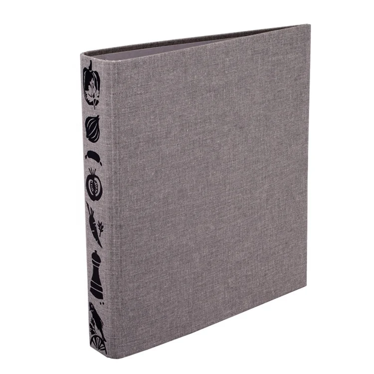
Durable fabric/cloth cover 3 ring binders with company logo 