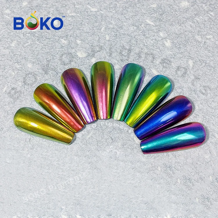 Laser Cat Eye Magnetic Pigment Color Shifting Chameleon Mirror Effect Nail Art Cat Eye Powder Wholesale