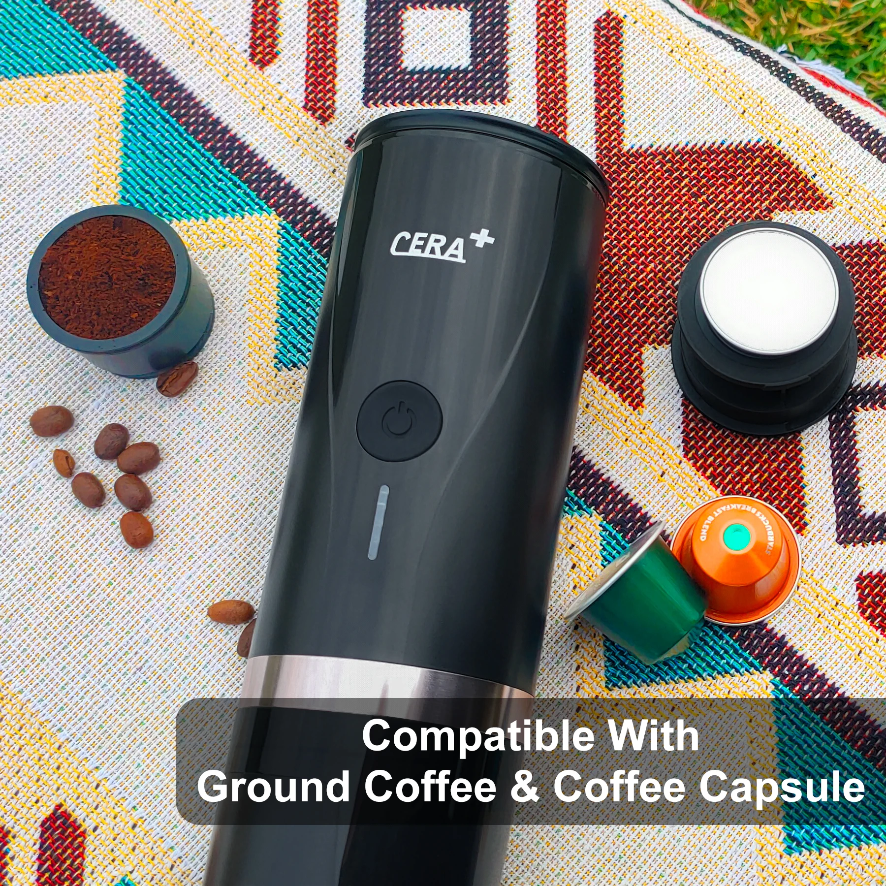Portable coffee maker portable pod coffee maker mini automatic espresso handpress  pod portable coffee machine