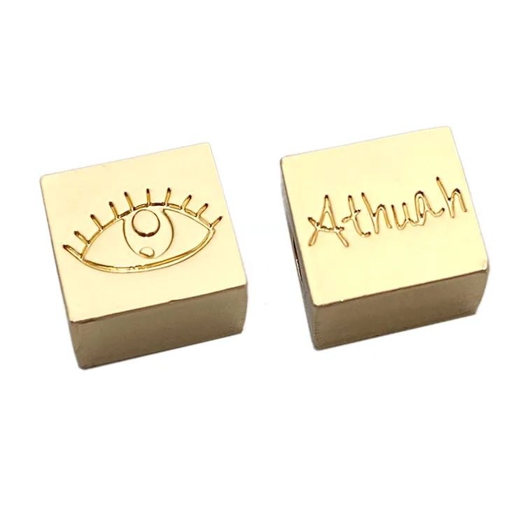 Oem zinc brand making logo metal bead draw cord stopper for sportswear