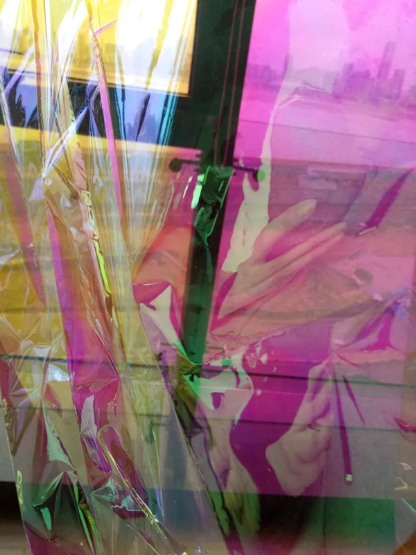 Durable Reflective Polyester Transparent Rainbow Iridescent Film For Flower Packing