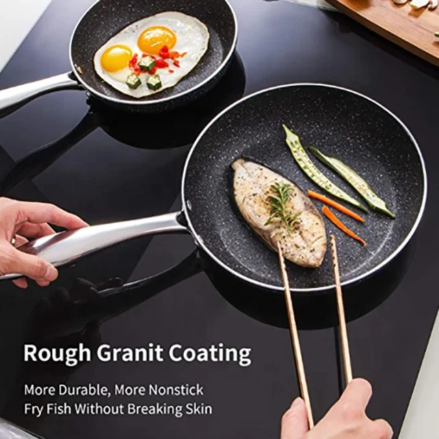 
gas non stick griddle flat deep fry pizza round stainless chinese carbon steel wok camping cookware nonstick grill wok pan bbq 