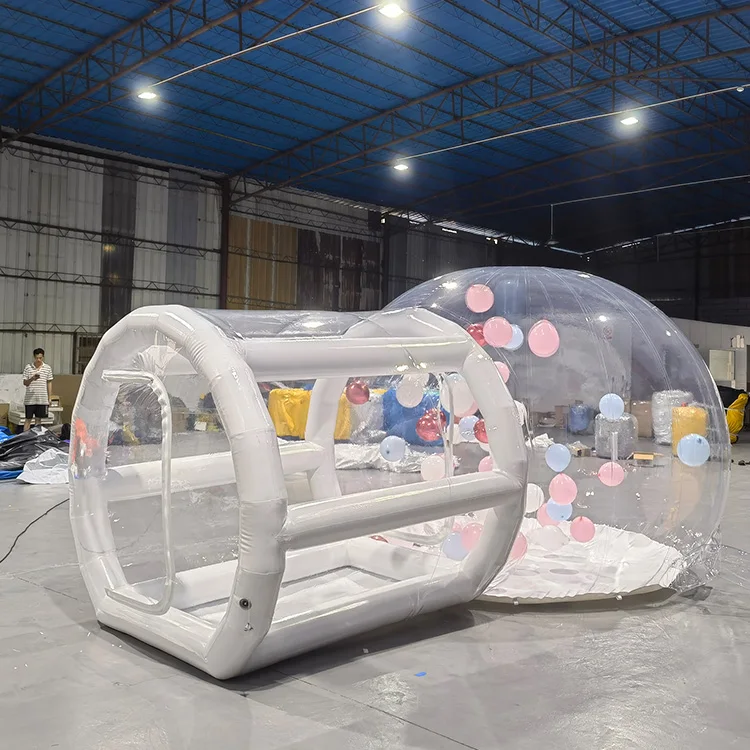 Kids Party Clear Crystal Igloo Dome  Transparent 10ft inflatable bubble bounce house tent for kids