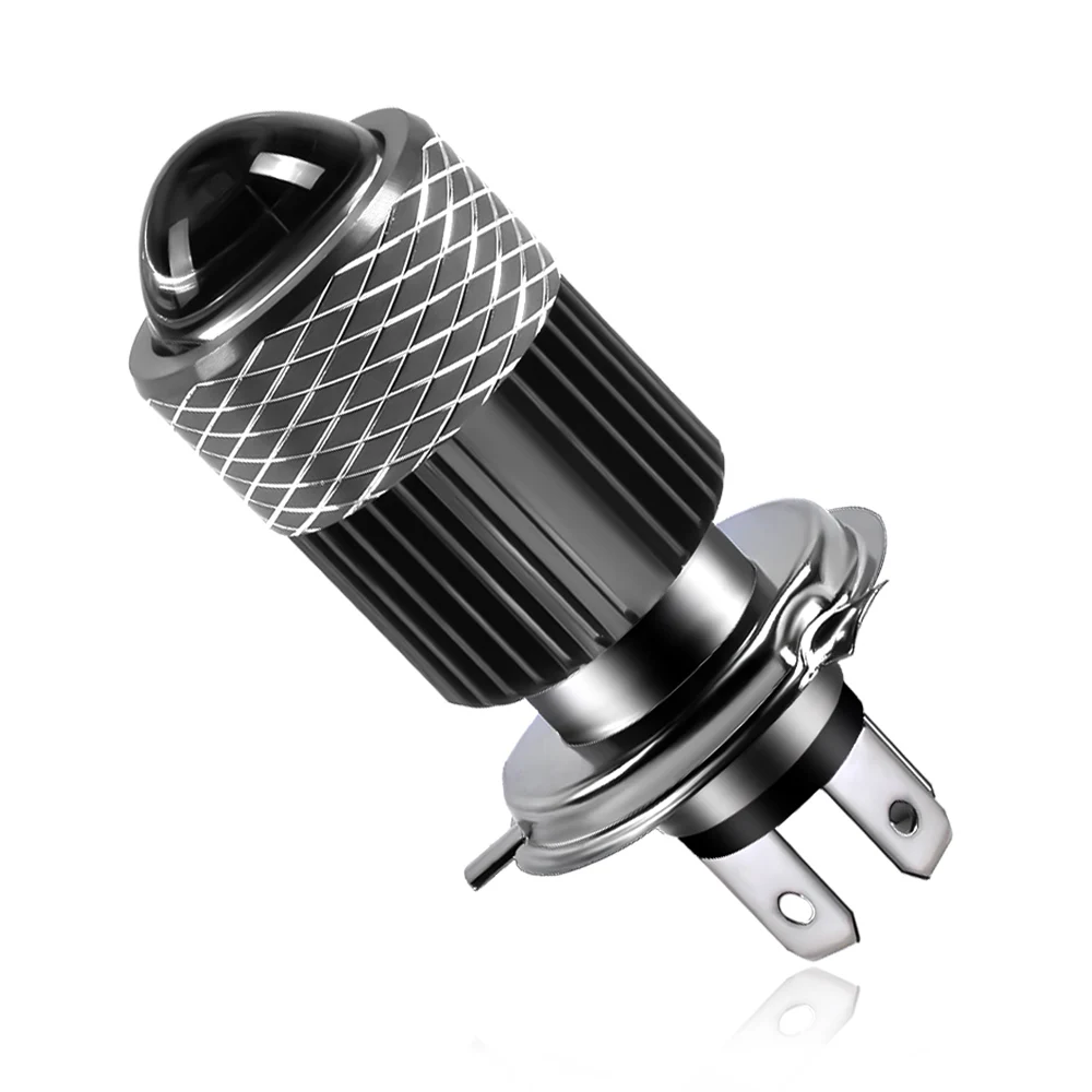 Hot Selling H4 LED Light Motorcycle Headlight Bulbs with Lens Scooter Fog Lights H4 LED Motor Lamp