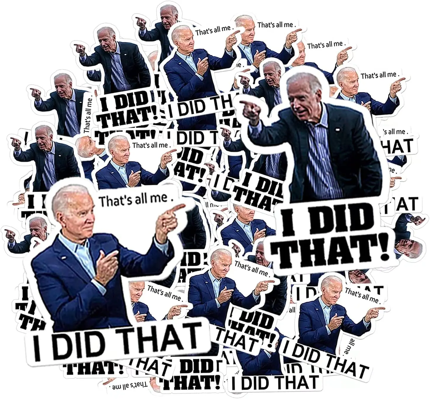 I Did That Funny Sticker Pointed to Your Left and Right Funny Sticker for Car Motorcycle lets go brandon Sticker