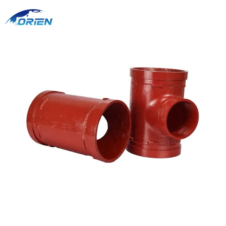 Fire Protection Reducing Tee For Trench Connection Pipe Fittings 4' 6' Dn65 Dn80 Galvanized Trench Tee