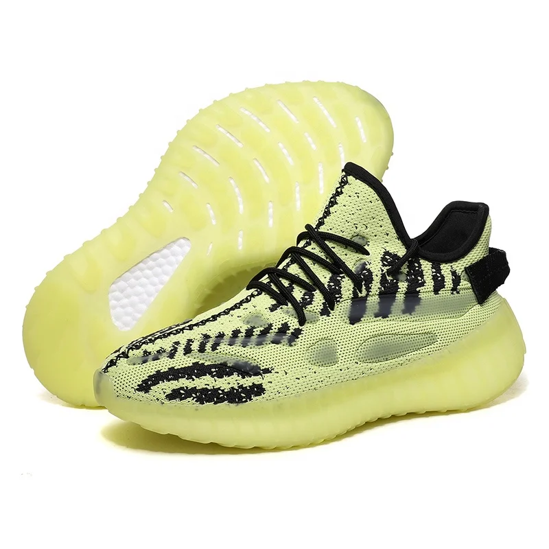 2021 Custom Fluorescent green Original Quality  Fashion cheap Casual Sports Glowing mens brand sneakers shoes