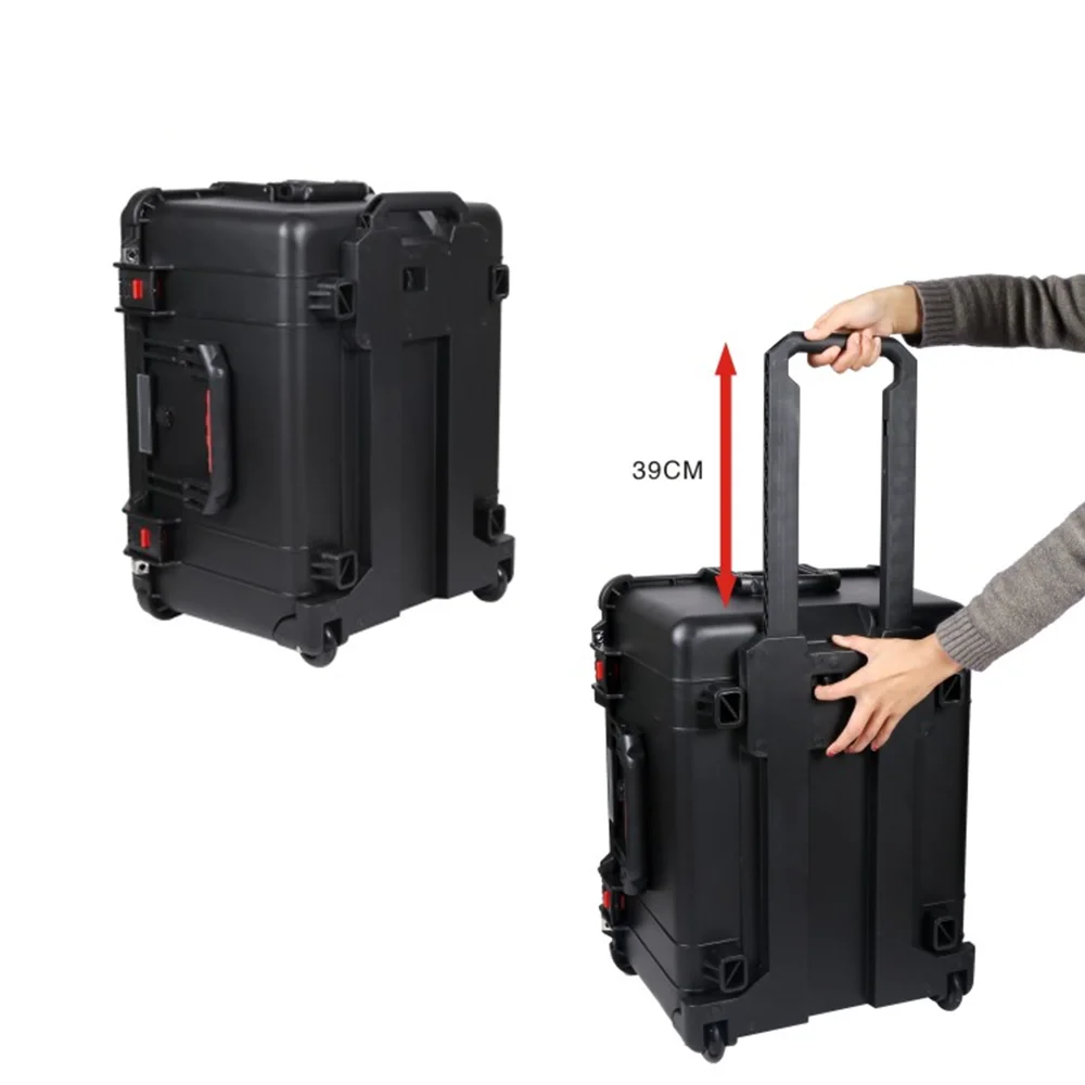 Черный жесткий водонепроницаемый ударопрочный чехол из