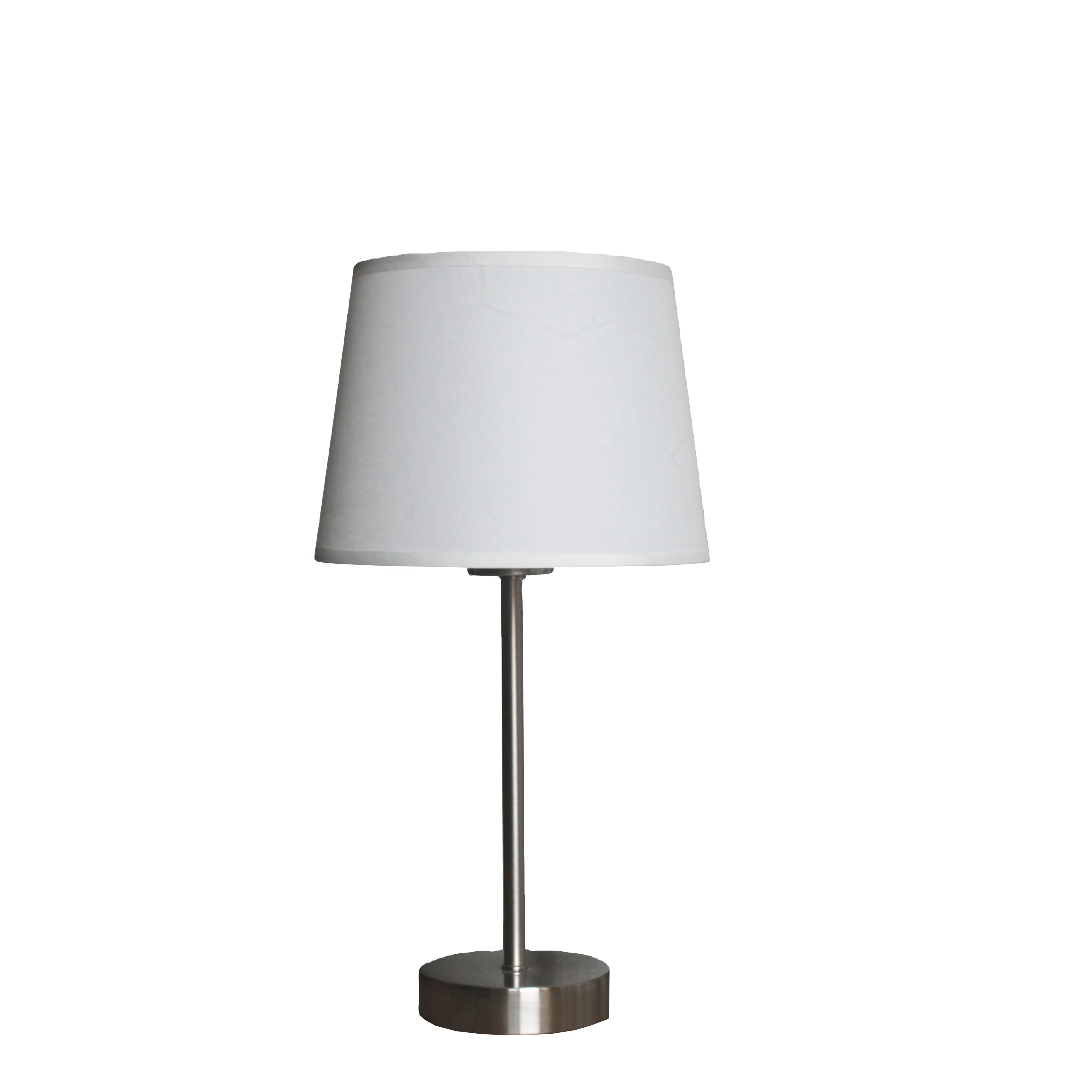 bedside table lamp white lamp shade modern chrome finish table lamp