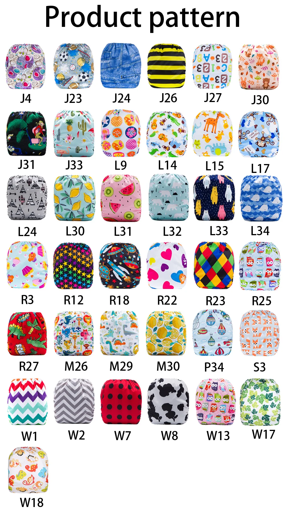 China Factory Custom Baby Cloth diaper Washable baby diapers for 3-15kg girls boys bay