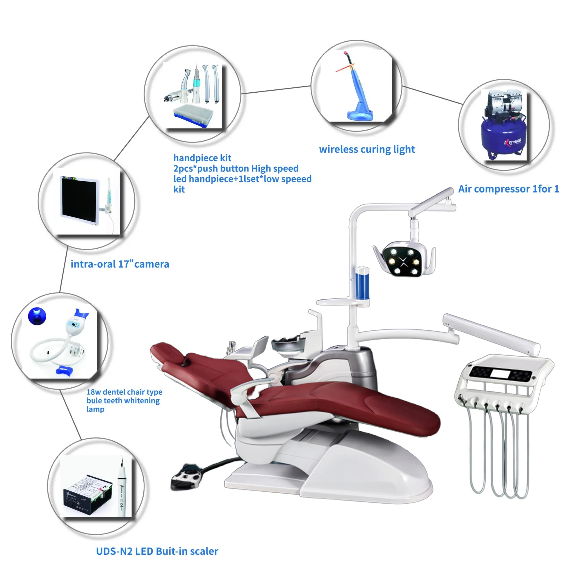 Complete Set Dental Equipment Chair Price Cheap Dental Chair on Sale Clinic Used Dental Chair