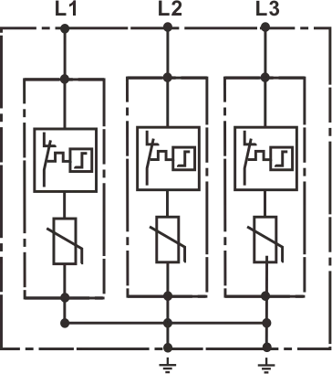 EKU5-T2-20 ETEK T2  Type C 1P Imax 20kA SURGE PROTECTIVE DEVICE ARRESTER  SPD